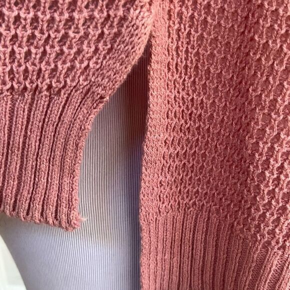 American Eagle Lightweight Open Knit Dusty Rose Long Sleeve Top/ Sweater Small - Picture 5 of 7